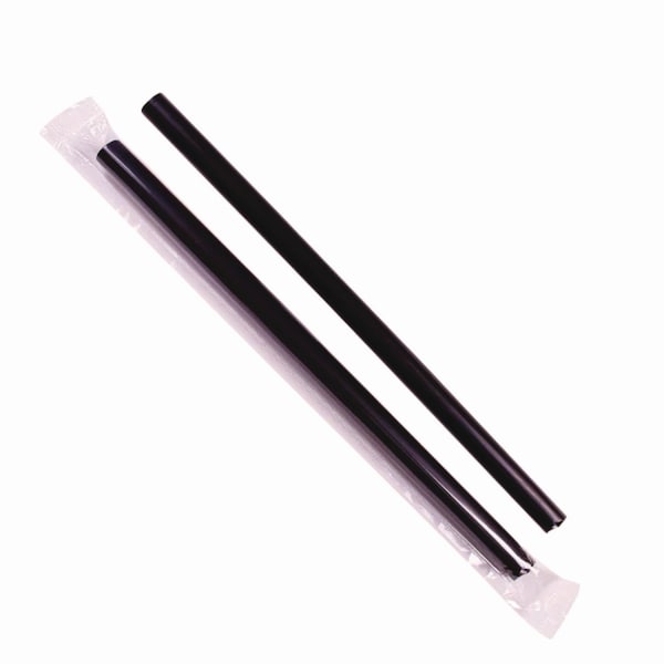 Karat Boba Straws, 9 in., Black, 1600PK C9060S BLACK - main